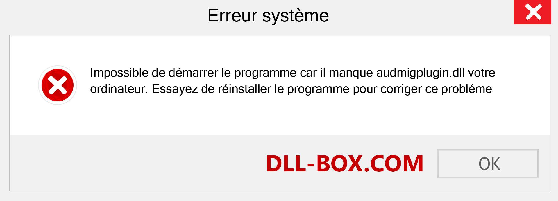 Le fichier audmigplugin.dll est manquant ?. Télécharger pour Windows 7, 8, 10 - Correction de l'erreur manquante audmigplugin dll sur Windows, photos, images