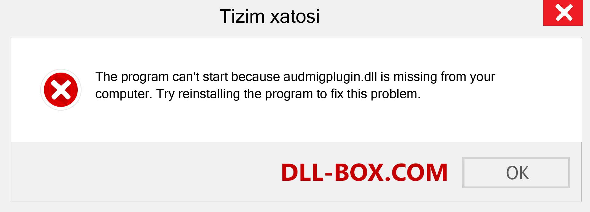 audmigplugin.dll fayli yo'qolganmi?. Windows 7, 8, 10 uchun yuklab olish - Windowsda audmigplugin dll etishmayotgan xatoni tuzating, rasmlar, rasmlar